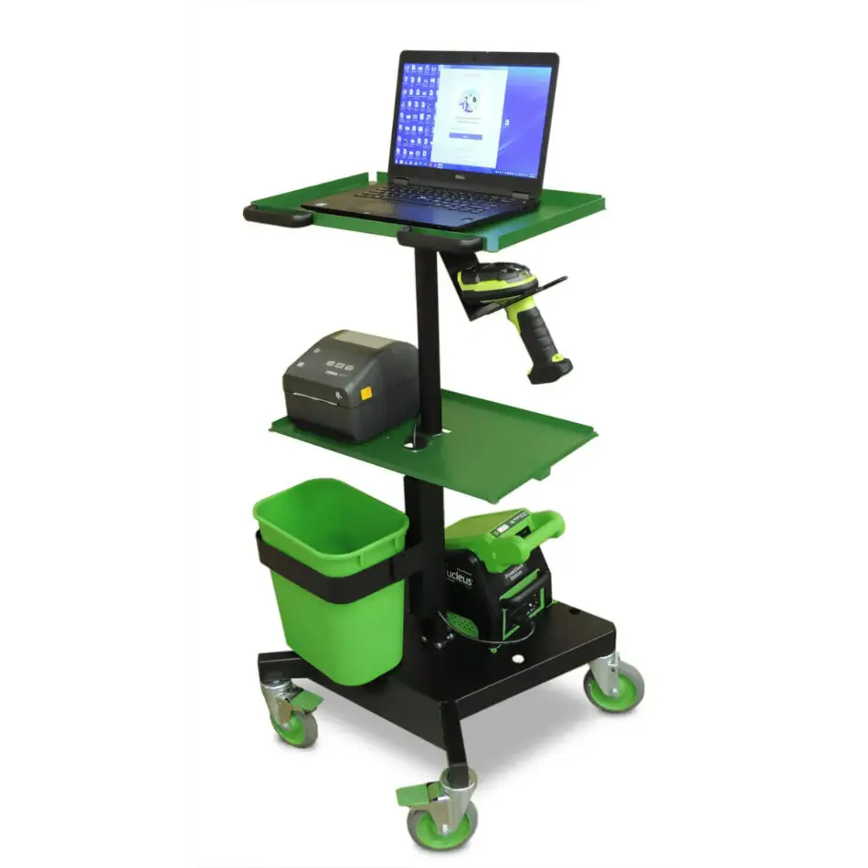 Mobile laptop online cart with storage